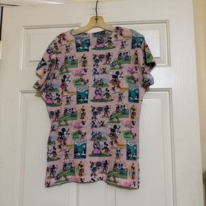 Disney World Disneyland Parks AOP Comic Tee T-shirt Minnie Mouse Bling Size XL